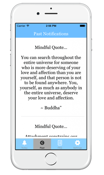 past notifications mindfulness app